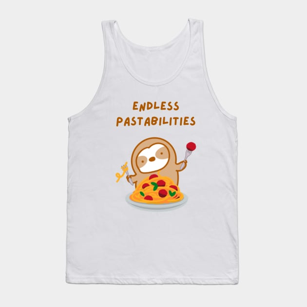 Endless Possibilities Pasta Sloth Tank Top by theslothinme